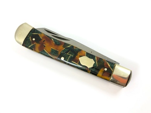Bulldog Trapper Knife Christmas Tree Crest Shield Pitt Bull Eagle 3986-QP - Picture 7 of 9
