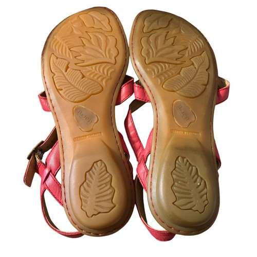 Born Pink Leather Strap Slingback Sandals Womens Size 7M - Picture 3 of 5
