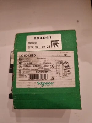Schneider Electric LC1D12BD IEC Contactor, TeSys Deca, 12A, 7.5HP at 480VAC — Electronics & PCBs