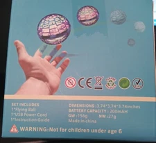 NEW NRFB RED FLYING BALL - TRICKED-OUT COLORFUL FLYING SPINNER TOY & CONTROLLER