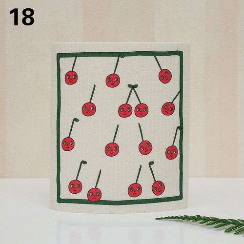 Reusable Printed Absorbent Dishcloth Dishwashing Scouring Pad Kitchen Accessory - Picture 30 of 50