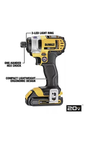 DEWALT DCK240C2 20V MAX 2-Tool Combo Kit (1.3 Ah) New - Picture 8 of 8