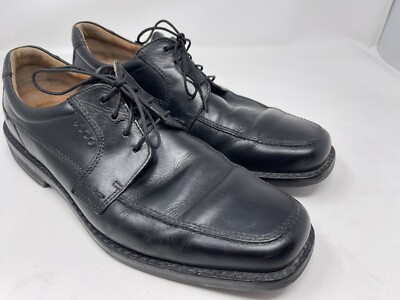 ECCO Light Shock Point Mens Black Leather Lace Up Size 45 Dress Shoes US 11-11.5