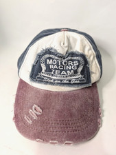 Vintage Motors Racing Team Strap back grunge trucker baseball Hat distressed