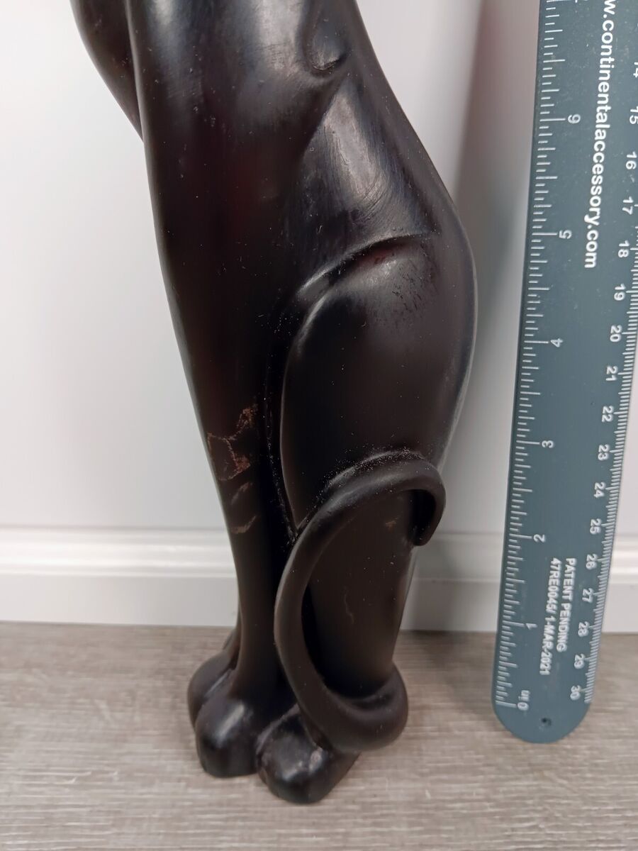 Vintage Art Deco Cat Sculpture Figure Tall Heavy Metal Vintage Art Deco Cat Sculpture Figure Tall Heavy Metal