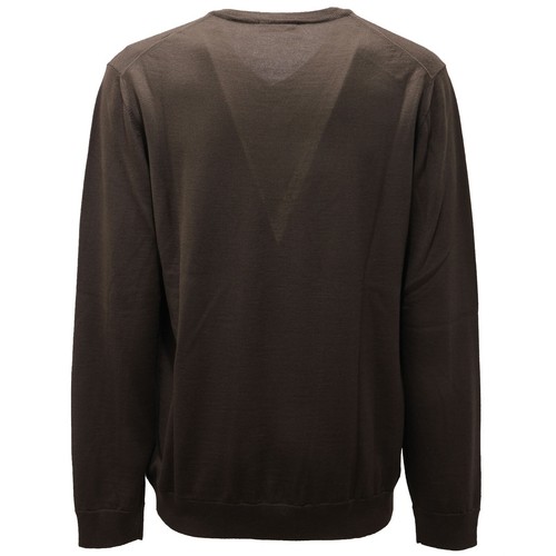 2684AF maglione uomo ALPHA STUDIO green wool v-neck sweater man - Imagen 2 de 4