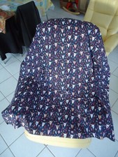 COUPON TISSU BLEU FONCE COTON APACHES