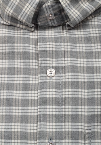 Camisa informal TOM FORD a cuadros gris con botones talla 38/15 EE. UU. nueva con etiquetas - Imagen 3 de 3