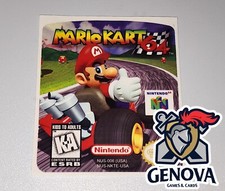 Mario Kart 64 N64 Replacement Game Label Sticker Precut