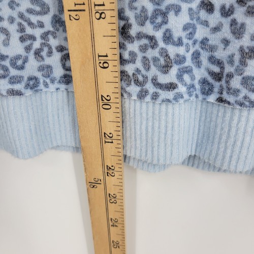 Lucky Brand Sweater Womens Small Blue Animal Print Oversized Soft Boho Pullover - Picture 6 of 8