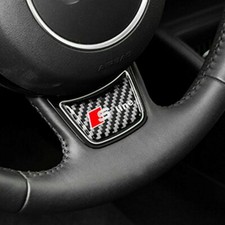 S linie lenkrad aufkleber 3d kohlefaser stil emblem auto abzeichen für audi Auto