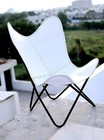 Modern Relax Genuine Arm Sling Brown Butterfly Chair Cover with Folding Frame