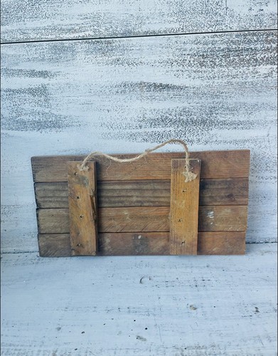 Let Us Adore Him Rustic Primitive Wood Lath Sign 12” - Picture 4 of 10