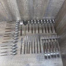 Continental CSS23 Stainless Flatware Flower Scroll Lot of 49 Pieces (7 Settings)