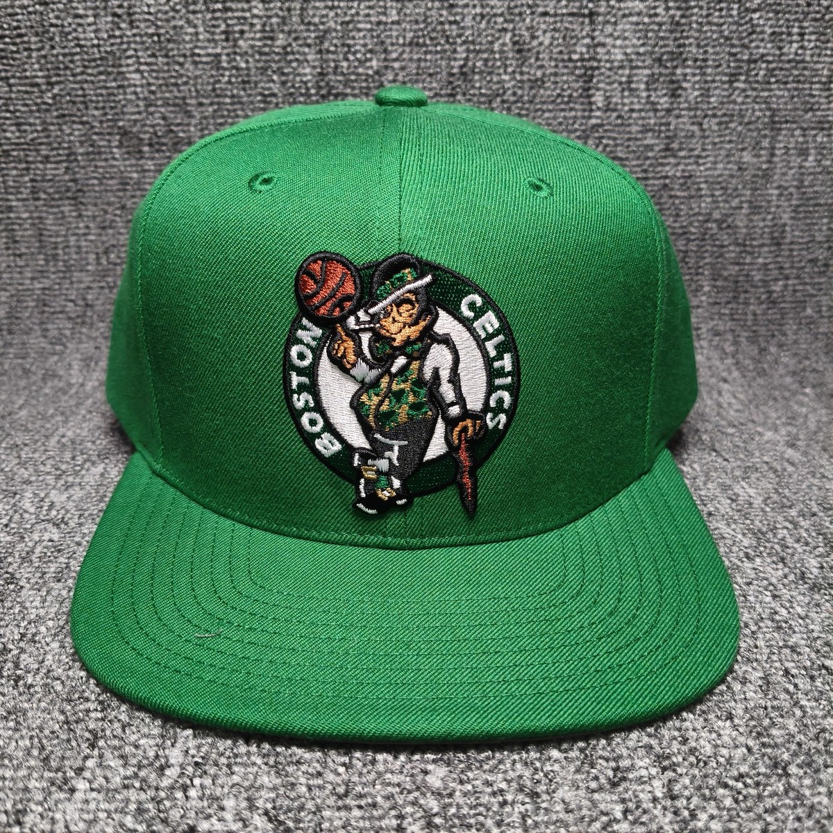 Mitchell & Ness Boston Celtics NBA Green Flat Brim Snapback Hat Cap