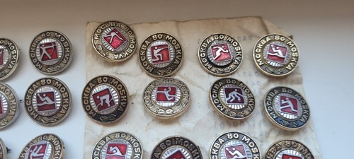 Sport Olympics 80 Moscow Set of 40 USSR Soviet russian badges pins - Picture 6 of 11