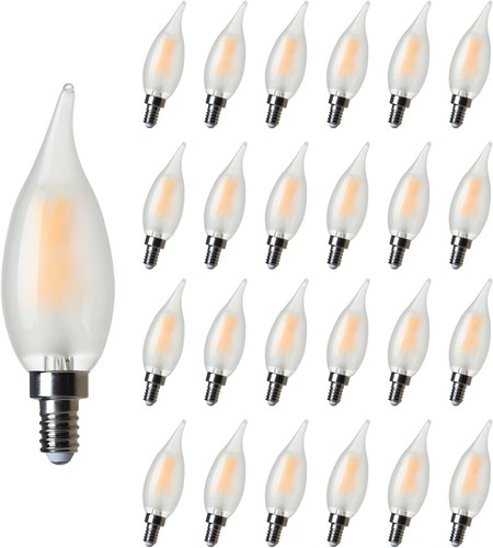 Soft White Dimmable E12 LED Candle Light Bulbs - 24 Count, Eye-Friendly Design - Picture 3 of 11