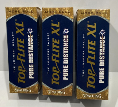 TOP FLIGHT 8 GOLF BALLS XL PURE DISTANCE NEW Packs STAPLES LOGO UNUSED