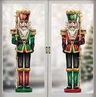 4 Sheets Christmas Nutcracker Window Clings Extra Large Xmas Window Decals Stick