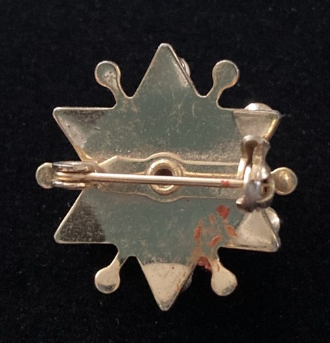 Spilla/spilla vintage in finto opale tono oro con accenti di finta perla bella 1" - Foto 4 di 4