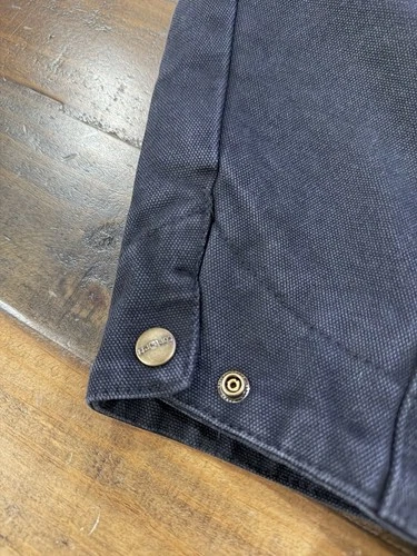 Carhartt WIP Detroit Jacket Black Faded Canvas Plaid Lined Large New With Tags image 5