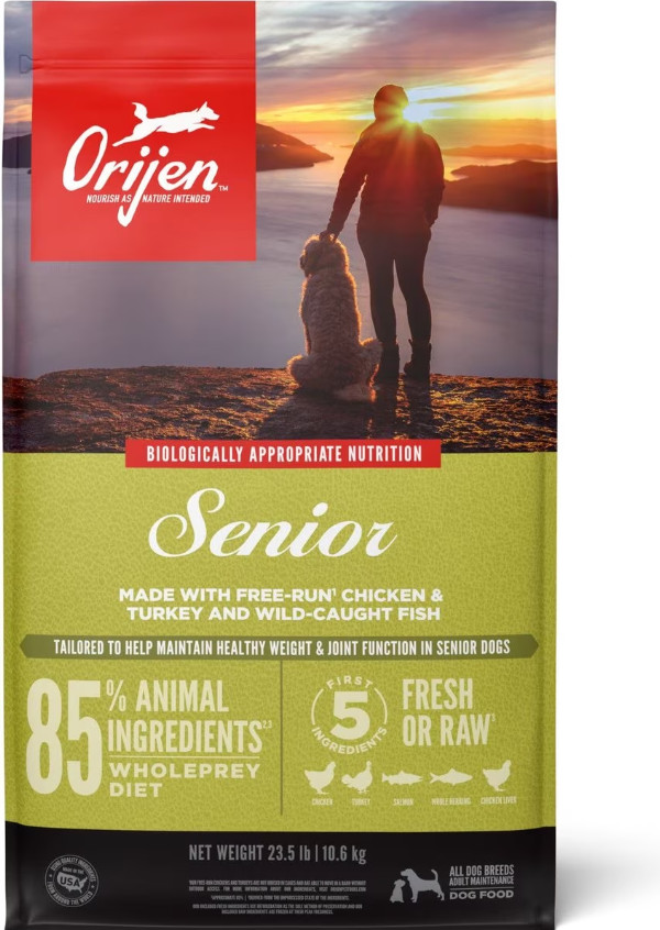 ORIJEN Senior Grain-Free High-Protein Dry Dog Food, 23.5-lb bag