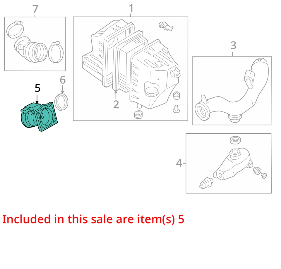 Medidor de flujo de aire masivo Ford Explorer 2003 sensor MAF OEM 151 k millas - LKQ413418141 Foto 4 de 4