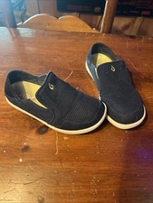 OLUKAI Boys Blue Nohea Mesh Casual Slip On Shoes Sz 1 33 Comfort
