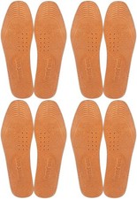 Absorbent Ultra Thin Pigskin Leather Insoles for 4 Pair Pack of 1 , Brown