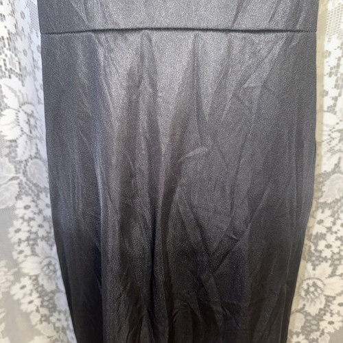 VTG Woman’s Black Nylon & Floral Scalloped Lace Full Slip Dress Size XL 42 Bust - Picture 13 of 15