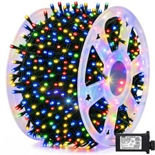 500 LED Christmas String Lights 164FT, Waterproof Green Wire, 8 Modes, Multi-Col
