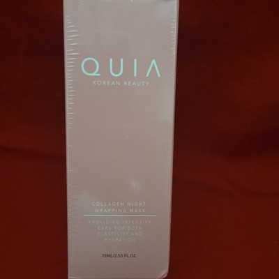 Quia Collagen Night Wrapping Mask Korean Beauty Glass Skin, Full Size 2.53 fl oz