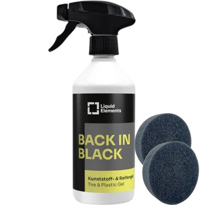 Liquid Elements Back in Black Reifen & Kunststoffgel 500 ml + 2 x DFT Applicator