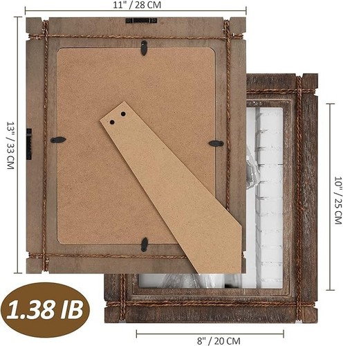 Set of 2 – 8x10 Picture Frame Wood Rustic, Decorative, Distressed & Vintage L... - Picture 3 of 6