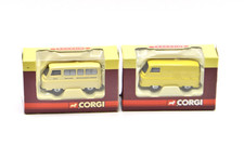 2 x Corgi Trackside Morris J2 Van - Austin J2 Ambulance Model Car 1:76 Scale