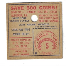 Altoona PA good for token - Mallo Cup Candy Play Money 5 Premium Voucher ;;;;;;