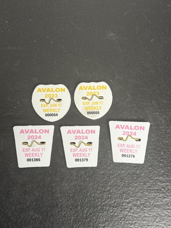 AVALON NJ Beach Tag/Badge, Weekly 2023/2024 Lot Of 5pc- Used!