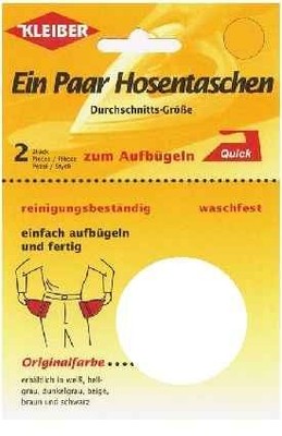 Kleiber Ersatz Hosentaschen aufbügelbar weiss