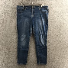 Ava  Viv Skinny Leg Jegging Jeans Womens 18W Blue Mid Rise Stretch Power Denim