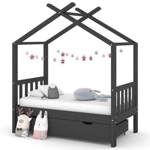 Kiefernholz Massiv Kinderbett Hausbett Bett Holzbett mehrere Auswahl vidaXL - Bild 3 von 45