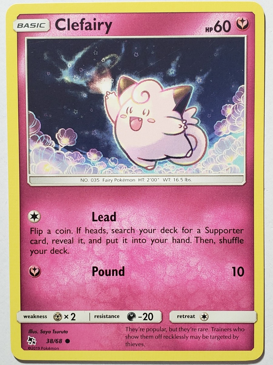 Clefairy 38/68 VLP / NM - Hidden Fates Pokemon Card