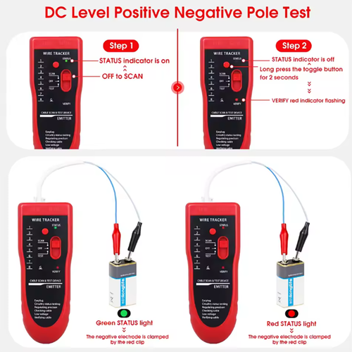 Tester Ethernet RJ45 RJ11 Tracker kabli, Tester kabli sieciowych LAN Tracker Wire F - Zdjęcie 5 z 11