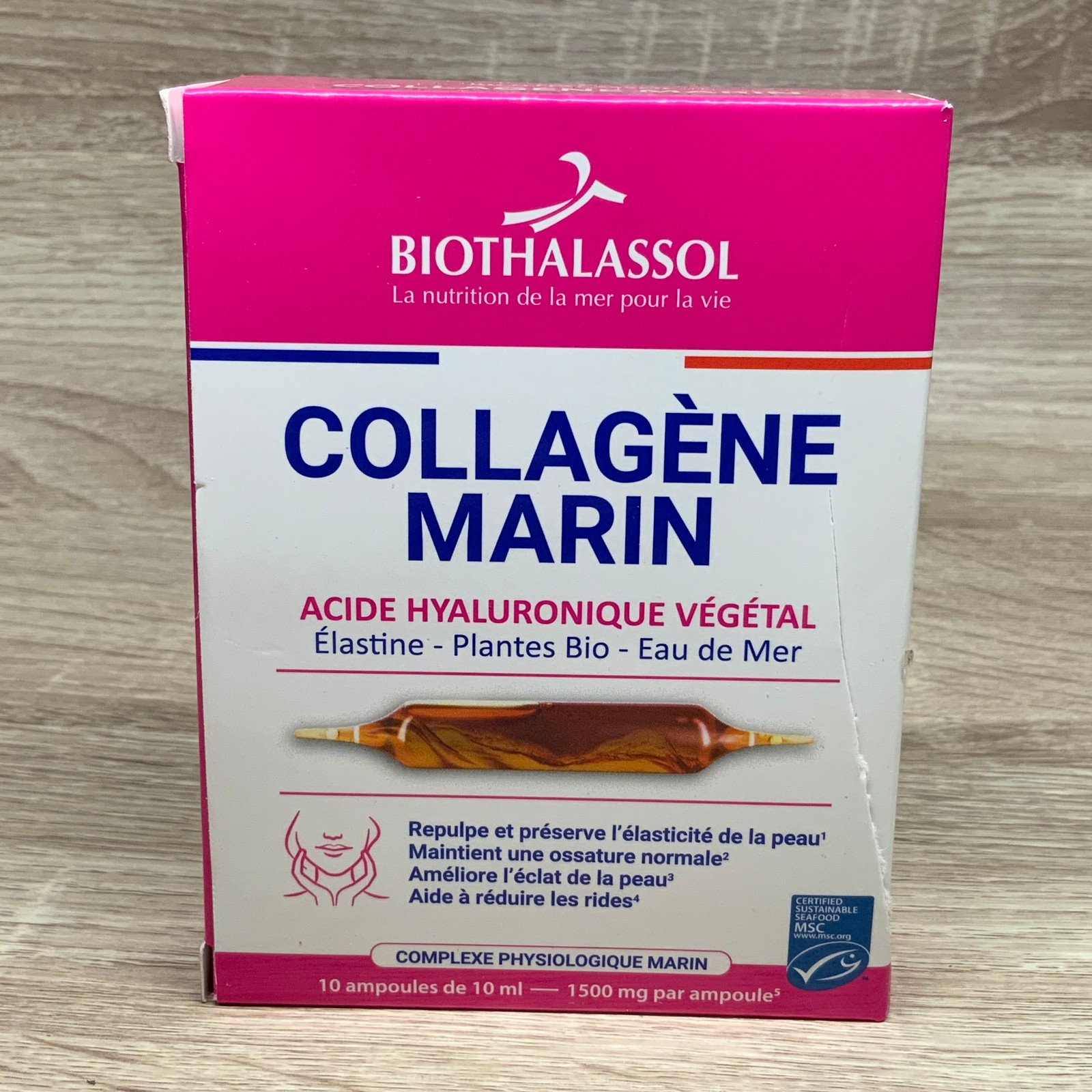 BIOTHALASSOL COLLAGENE MARIN acide hyaluronique ampoules anti-ride complement alimentaire peau