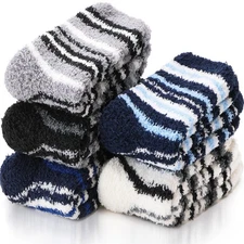 Fuzzy Socks - Men & Women's Fluffy Warm Winter Thick Cozy Slipper Cabin Soft ...