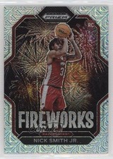 2023-24 Panini Prizm Draft Picks Fireworks Mojo 15/25 Nick Smith Jr #4 13hf