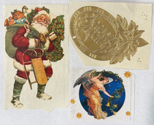 New 1986 John Grossman BIG SANTA Angel SEASONS GREETINGS/ Gifted Line Stickers