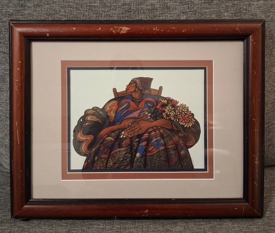 Charles Bibbs Madre Amor Pequeño Artista Prueba Impresión 8x10 Firmado Enmarcado Foto 3 de 4