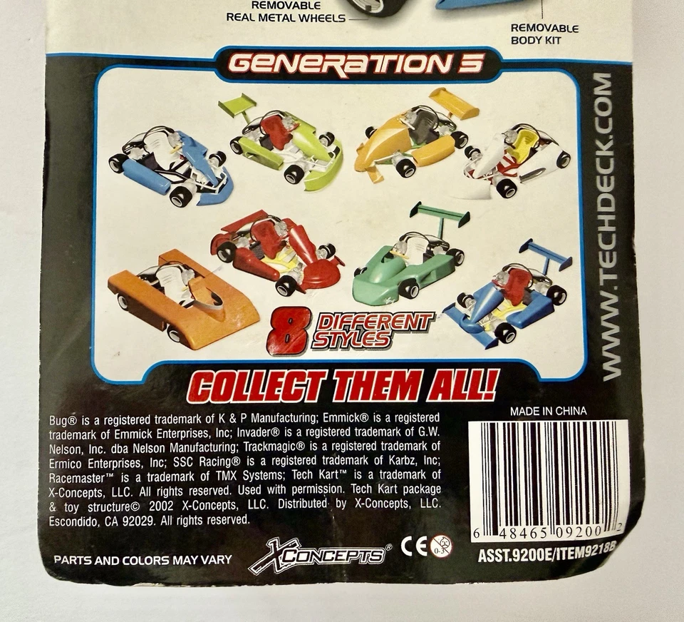 NUEVO Tony Kart Tech Deck Cart Die Cast Go Kart De colección Difícil de encontrar Nuevo Foto 4 de 4
