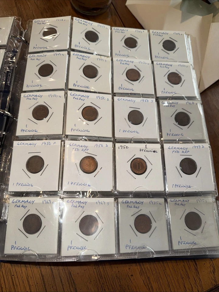 (299) Monedas alemanas de colección - en volteretas - 1874-1991, Pfennings, marcas Foto 4 de 4