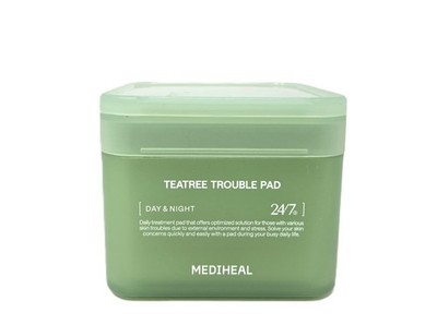 Mediheal Teatree Hydrates Square Cotton Facial Toner Trouble Pad - 100 Count